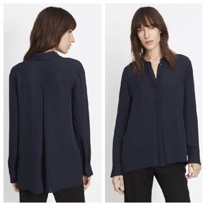 Vince NWOT 100% Silk Collared Shirt Size 8